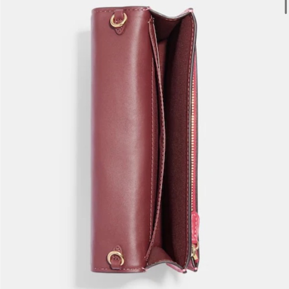 ✨NWT✨ Coach Boxed Anna Foldover Clutch Crossbody & Card Set In Signature Leather - Picture 6 of 12